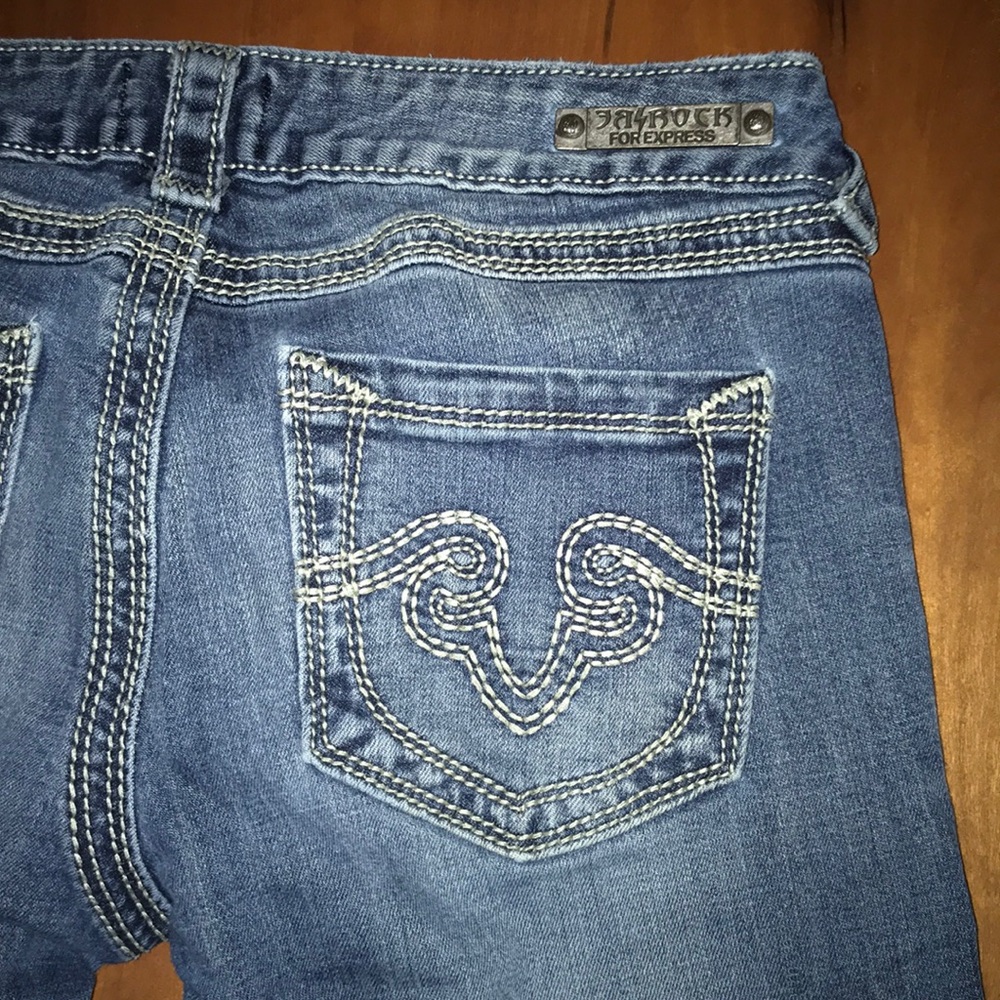 ⚡️REROCK EXPRESS⚡️JEANS⚡️SIZE4 short - Picture 1 of 7